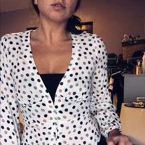 ✧ polka dot blouse ✧